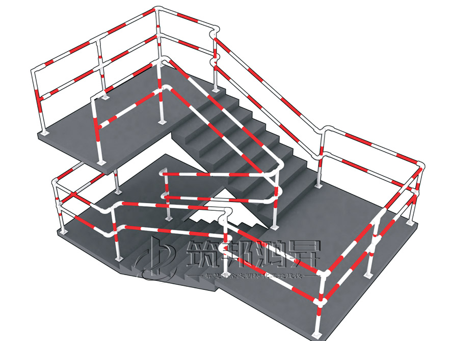 工地樓梯防護(hù)欄桿